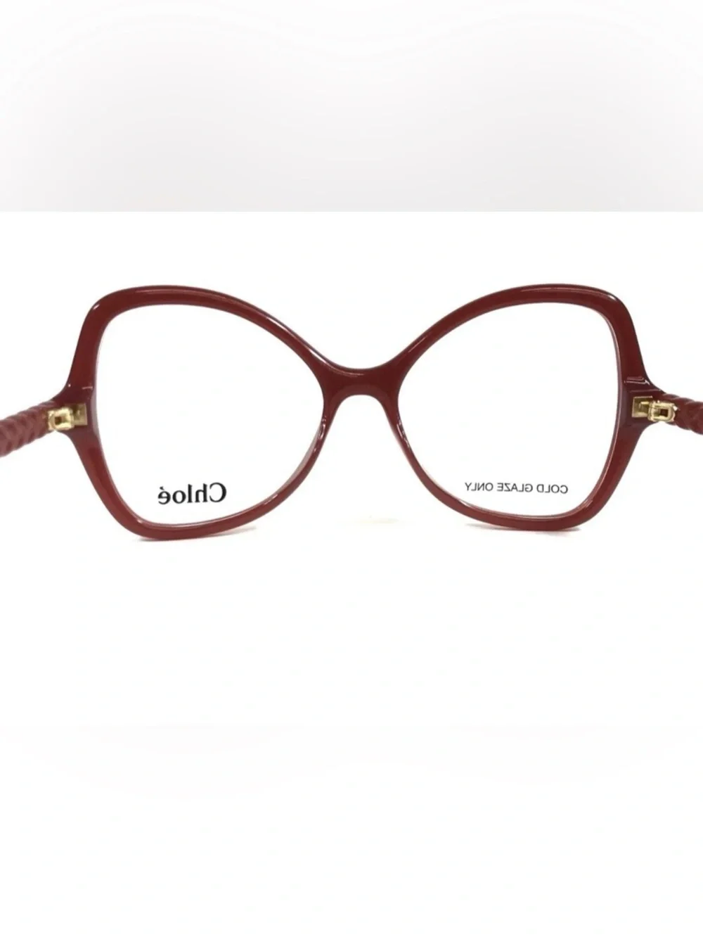 Chloé Eyeglass Frames CH0004O 002 Red Orange Butterfly 52-16-140 cottagecore